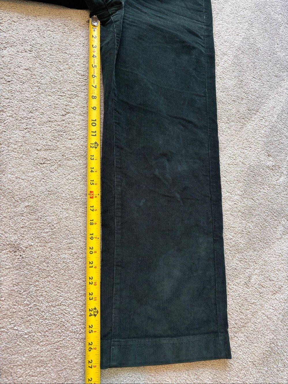 NWOT EVERLANE THE CORDUROY WIDE-LEG PANT Deep green, Sz 12 $100 G17 - Picture 7 of 8